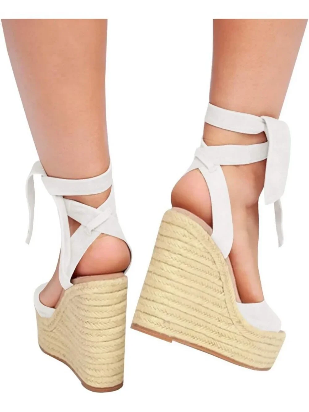 Stylish Women's Open Toe Espadrille Wedge Sandals with Ankle Strap - Summer